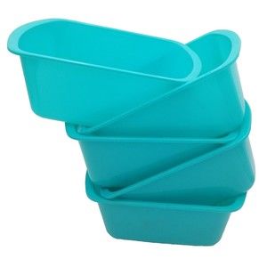Medegen Wash Basin, Plastic, 7 Quart, Rectangle - Turquoise - 5 Count